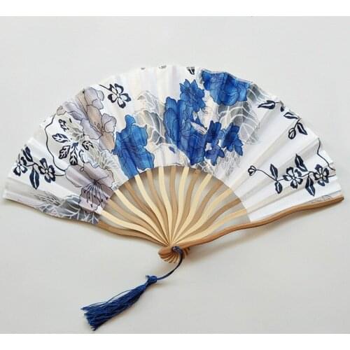 Japanese folding fan and fan womens dance S dragon fan silk cloth noodles folding fan chinese gifts paper fans Printed