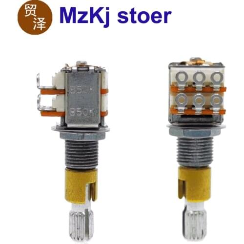 1PCS 50K New Original 12 Type Double Double Adjustable Potentiometer B50K Handle 28MM Flower B50K Hole Foot 9MM