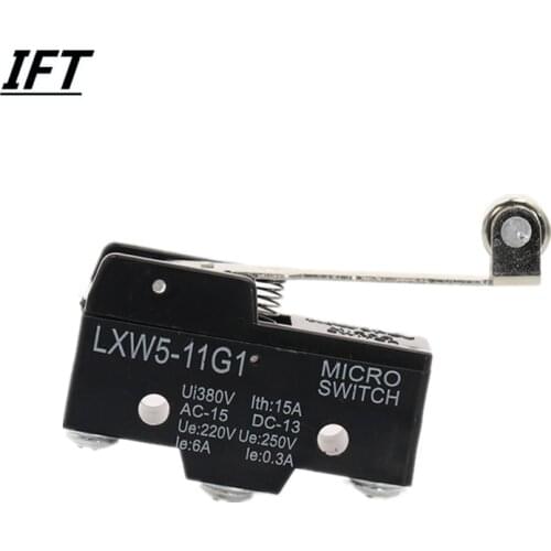 1pcs Mini stroke switch LXW5-11G1 SPDT 15A Momentary Roller Hinge Arm Micro Limit Switch Microswitch
