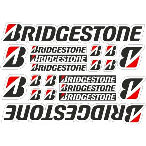 Bridgestone Tire Racing Logo Decals Stickers Graphic Set Vinyl Adhesive 20 Pcs
