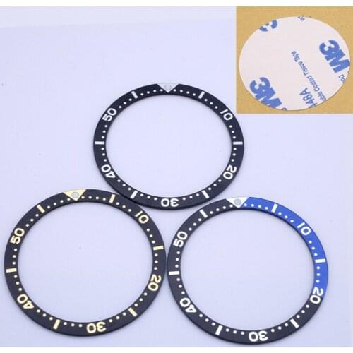38mm Black blue/Black/GOLD Aluminum Bezel Insert watch case part For SKX SPRD Sub Divers Mens Watches Replace Watchmaker repair