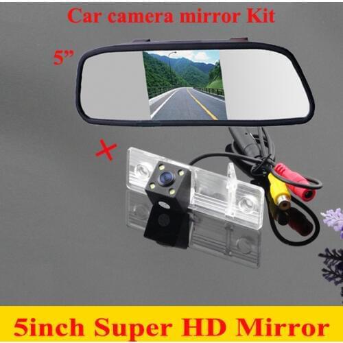 5inch car monitor mirror and HD Car parking backup rear view camera for Chevrolet Cruze Epica Lova Aveo Captiva Chevy Lacetti