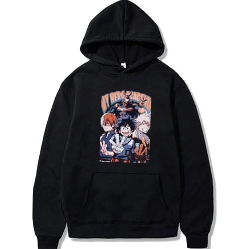 Anime Sweatshirts Hoodie My Hero Academia Bakugo Katsuki Print Hoodies Todoroki Shoto Hoodies Halloween Clothings Unisex Hoody