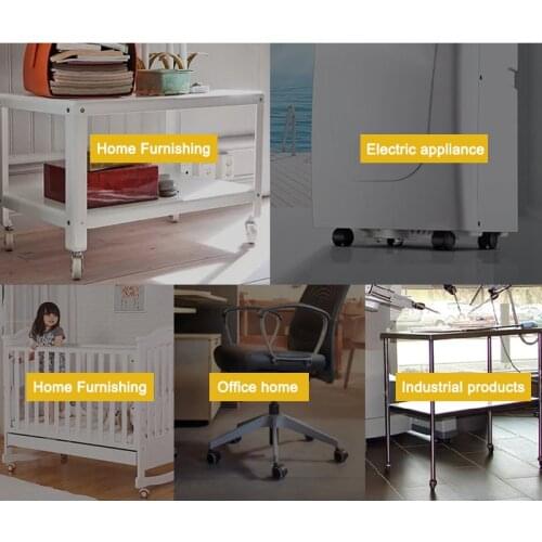 White Rail Fixed Casters Small 1-Way Wheel Furniture Plastic Directional Wheel Furniture Hardware Wear-resistant Hot