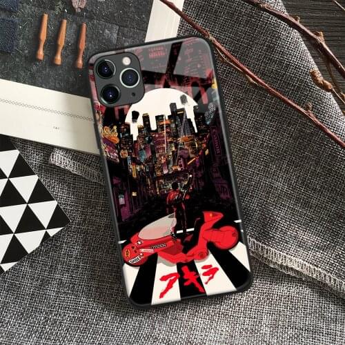 Akira Film Anime Soft Silicone Glass Phone Case for IPhone SE 6s 7 8 Plus X Xr Xs 11 12 Mini Pro Max Samsung Redmi