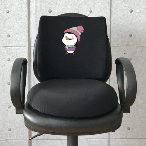 Custog Memory Foam Waist Support Pillow And Sitting With Cushion Pad Set Of 2 For Office Chair Orthopedic Health Care Penguin