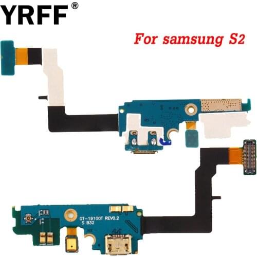 YRFF A+++ Dock USB Port Charging Connector Flex Cable For Samsung Galaxy S2 i9100 GT-i9100 USB Part Flex Cables With Microphone