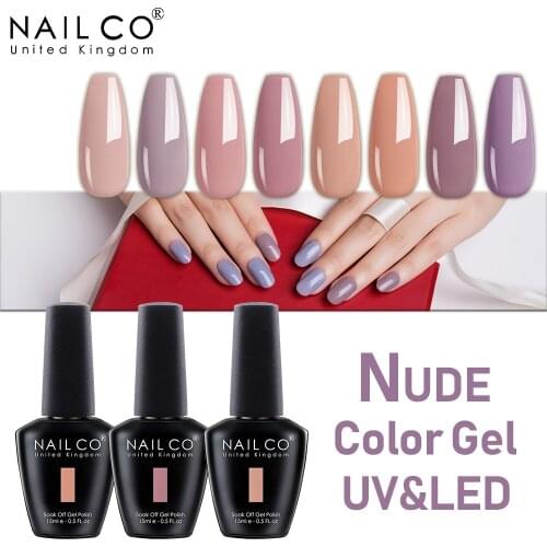 NAILCO Nail Gel Polish Nude UV Lacquer 47 Colors Soak Off LED Gel Varnish Semi Permanant Art Hybrid Varnishes