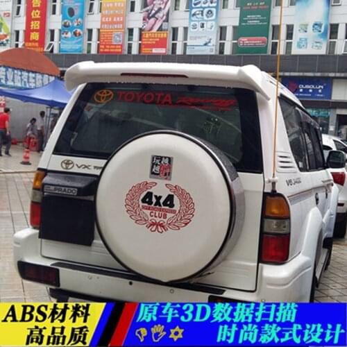 Use for toyota land cruiser F90spoiler with LED light High Quality ABS Material Car Rear Wing Primer Color Rear spoiler for FJ90