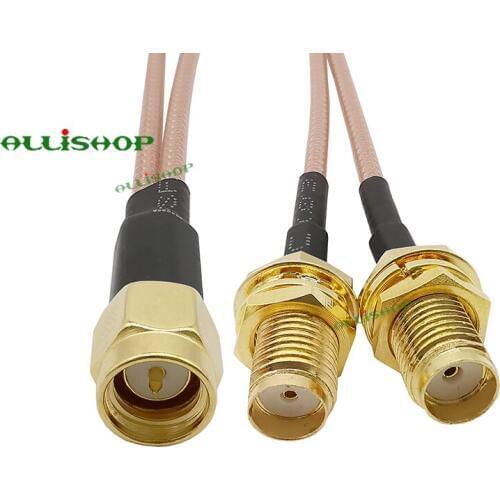 4G LTE Antenna Adapter Splitter Cable SMA Male to Dual SMA Female V-Shape RG316 Cable for 4G LTE Home Phone Router Gateway