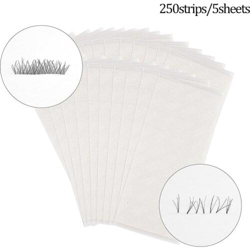 Hot 250 strips easy fan tapes for volume Eyelash Extension Supplies Volume Lashes Storage Sticky Strip Lash Extension Supplies