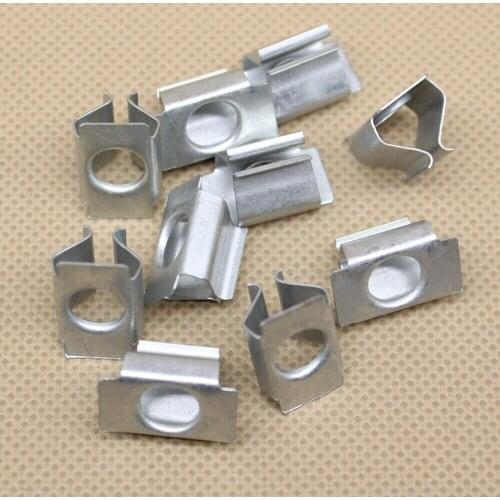 10Pcs Bumper Cover Bolt Metal Gasket Clamps Spoiler Lock Nuts For Audi A1 A3 Q5 Q7 CC Eos Golf Jetta Passat Polo Tiguan Touran