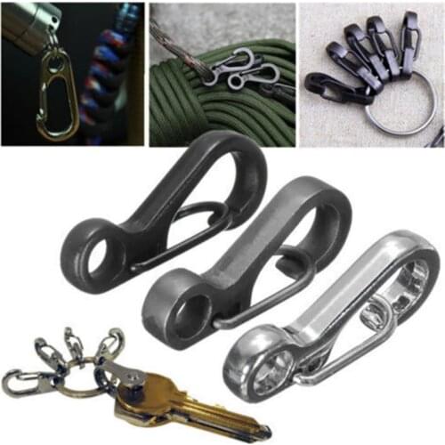 Mini Spring Hanging Buckle Classic Simple Quick Hanging Keychain Key Ring EDC Equipment Outdoor Tool Camping Hiking Tool 2021