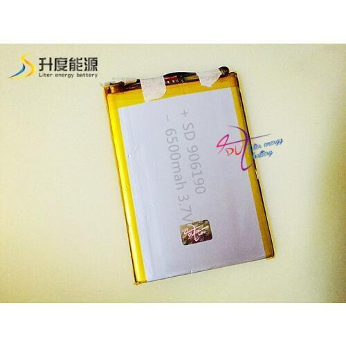 2pcs SD 906190 factory price 3.7v mobile phones with 6500mah 3.7v lithium ion battery