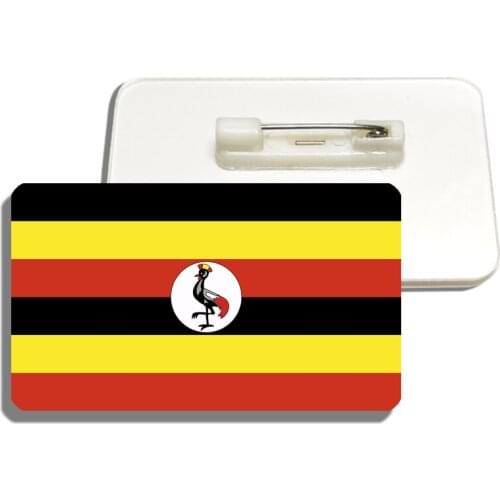 Uganda Flag Brooch Pride Flag Pin For Women And Men Art Resin Patriotism Badge