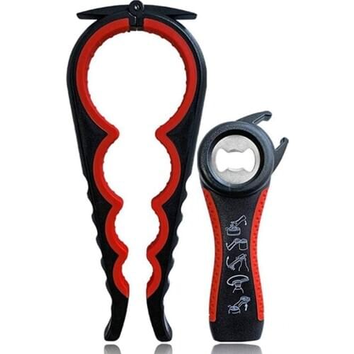 New 1 Set of 2 Can Opener 4-In-1 Can Opener Multifunctional 5-In-1 Bottle Opener Set
