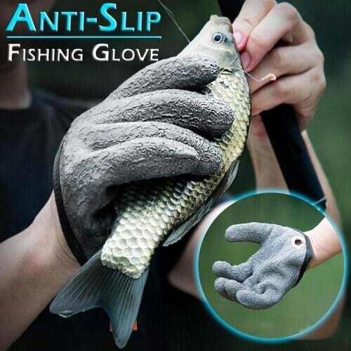 1Pcs Anti-slip Fish Catching Gloves Anti-pinch Waterproof PE Latex Fishing Gloves