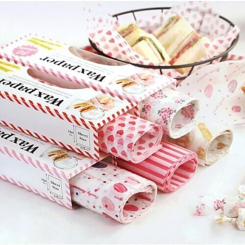 Wax Paper Food Grade Grease Paper Food Wrappers Wrapping Paper For Bread Sandwich Burger Fries Oilpaper Baking Tools