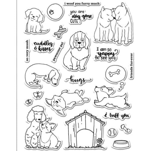Dog Transparent Clear Silicone Stamp Seal for DIY scrapbooking photo album Decorative clear stamps A127