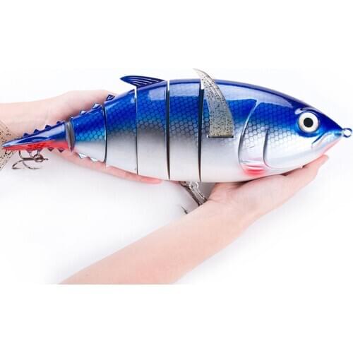 Fishing lure bait plastic hard bait 15.75in/1027g Artificial Multi Jointed Swimbait Long shot