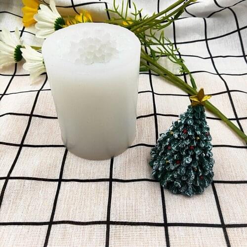3D Christmas Tree Silicone Mold for DIY Handmade Craft Candle Making Mould Kitchen Baking Tools Cookie