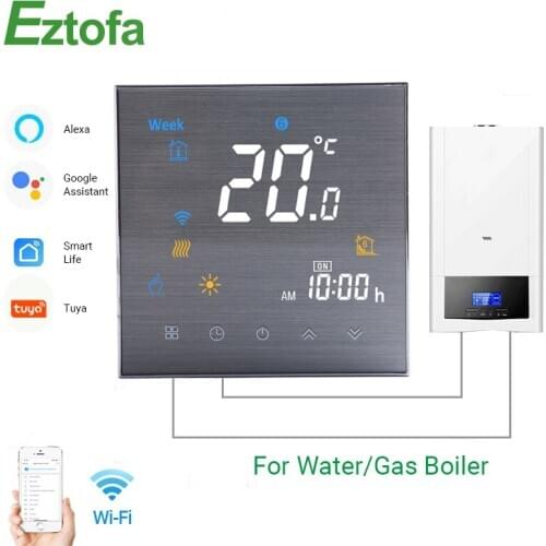 WiFi Smart Thermostat Temperature Controller For Water/ Gas Boiler Smart Life Tuya APP Works With Alexa Google Home