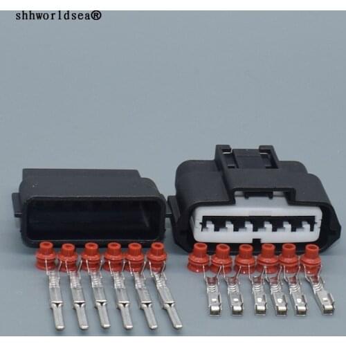 Worldgolden 6pin 2.2mm female male auto electric housing plug plastic wiring cable waterproof connector 6189-0784