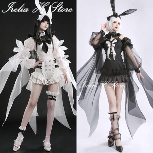 PRE-SALE Irelia H Store Black rabbit white rabbit Bunny Girl Cosplay Costume Halloween costumes gift