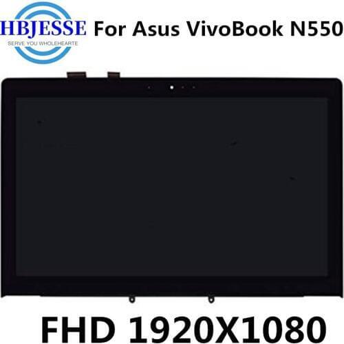15.6" IPS LCD LED Display 1920x1080 Touch Screen Digitizer with Bezel Frame Assembly For Asus VivoBook N550 N550JV Q550L Q550LF