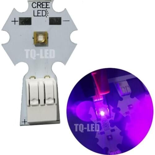 10pcs/lot 3W Semiled UV 400nm-405nm 420nm 425nm Ultraviolet High Power Led on Solderless PCB