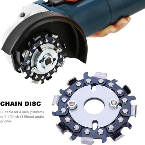 2.5in 8 Teeth Angle Grinder Chain Saw Disc 13300Rpm Wood Carving Disc Woodworking Cutting Blade Engraving Tool