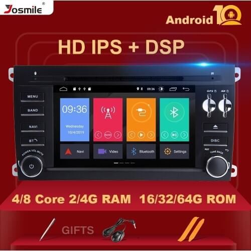 4GB RAM IPS DSP AutoRadio 2Din Android 10 Car Multimedia Player For Porsche Cayenne GTS 2003-2010 GPS Navigation Audio DVR RDS