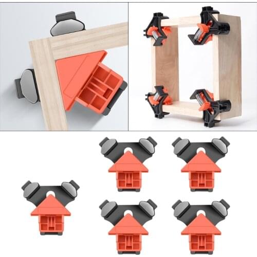 4 Pcs Woodworking 90 Degree Right Angle Clamp Spring Picture Frame Fixed Corner Vise Grip Hand Tool DIY Fixture Tool