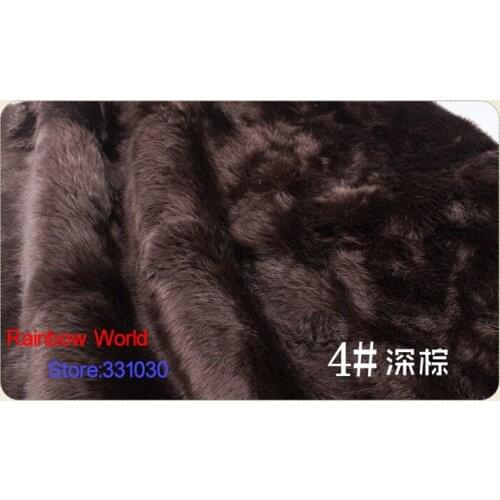 4# Dark Brown 1 meter Imitation Rabbits hair plush fabric height 2cm for DIY colthes overcoat hat carpet material