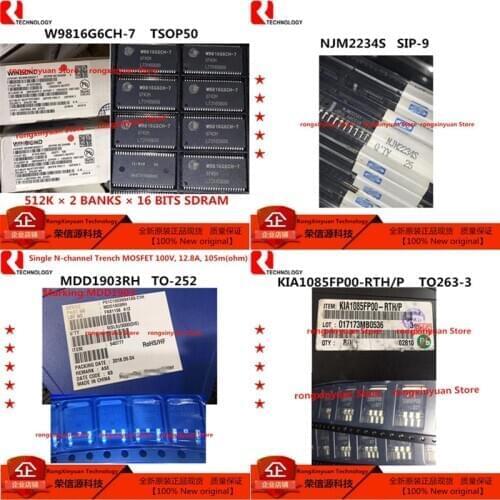 5pcs/lot W9816G6CH-7 W9816G6CH NJM2234S NJM2234 MDD1903RH MDD1903 KIA1085FP00-RTH/P KIA1085FP00-RTH KIA1085FP00 1085FP00 New