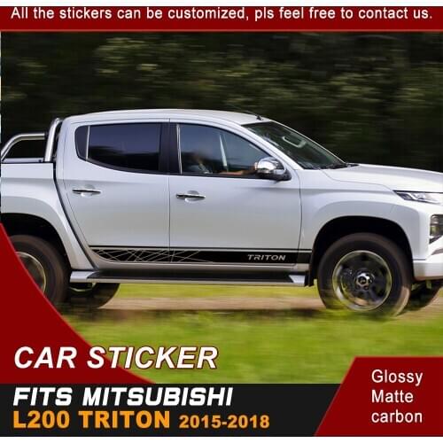 Shark side door body 4x4 styling graphic vinyl car stickers for mitsubishi l200 triton 2012 2013 2014 2015 2016 2017 2018 2019
