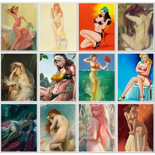 5D DIY Diamond Painting Anime Beauty Bathing Body Cross Stitch Kits Mosaic Art Embroidery Picture of Crafts Room Decoration