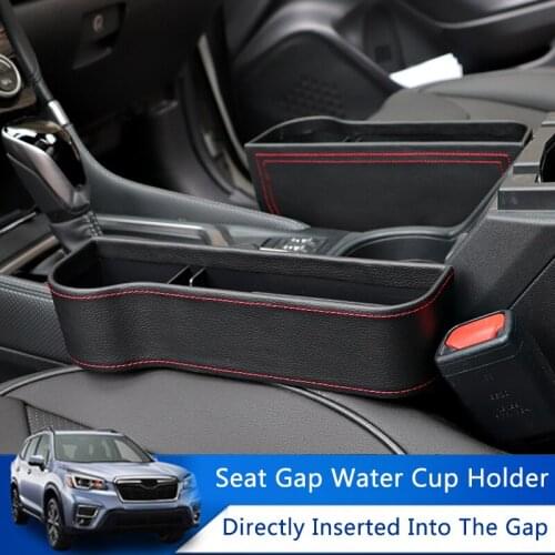 QHCP Car Seat Crevice Storage Phone Cup Holder Pockets Seat Gap Storage Box Passenger Driver Side For Subaru Forester Outback XV
