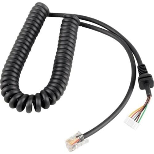 Car Hand Speaker Microphone Replacement Mic Cables Cord Wire For YAESU MH-48A6 For Car Radio Talkie Walkie Telephone Spring Line
