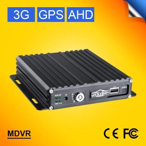 Free Shipping 4CH AHD 720P HD Mobile Dvr Real Time Video 3G GPS Bus Truck Taxi Mobile Car Recorder I/O Alarm Motion Detection