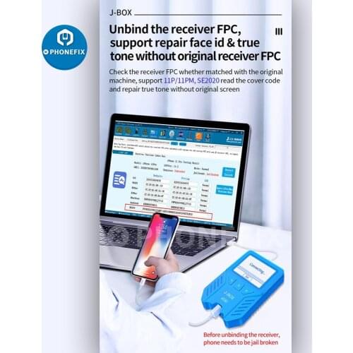 J-BOX Jail Break Box for Bypass ID and iCloud Password On IOS Device Query Wifi/Bluetooth Address New Functions Will Be Released