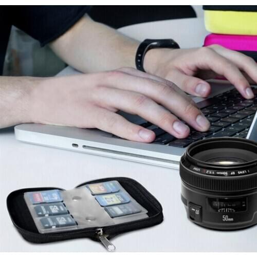 Card Cases Credit Holder SDHC MMC CF For Micro SD TF ID Men Women Stick Storage Bag Carrying Pouch Protector Card Wallet