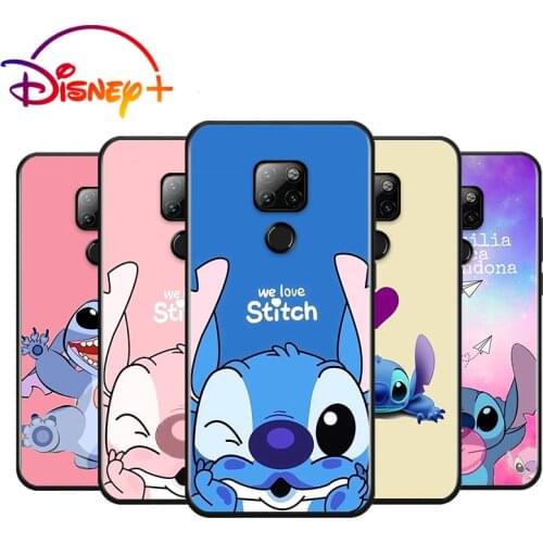 Lilo Stitch Disney for Huawei Nova 5i P Smart 2021 2020 Z S Plus Mate 40 RS 30 20 10 Pro Lite 2019 2018 Black Phone Case
