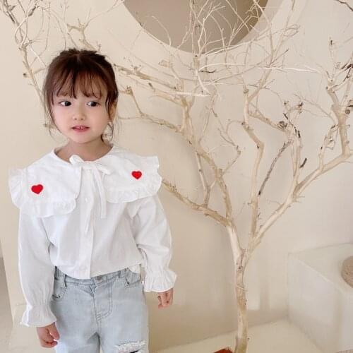 Sweet Children Clothes Spring Summer Girls Cotton Blouses Shirts Kids Teenagers Outwear Breathable High Quality
