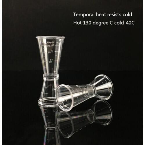 Double Clear Cocktail Measure Cup For Home Bar Party Useful Bar Accessories Drink Measurement Measure Cup Cocktail Shaker Jigger