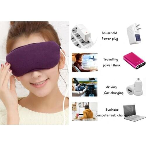 Physical therapy warm eye/neck mask USB heating steam Lavender goggles far infrared health care eye warmer for workers free ship