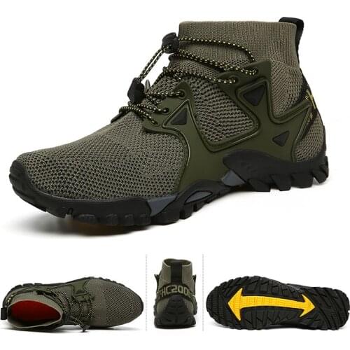 2021 New Men Mesh Breathable Hiking Shoes Men Woman Fashion Sneakers Outdoor Non-slip Casual Sports Shoes