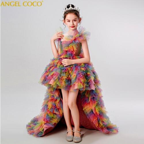 Lace Girls Dresses for Wedding Princess Birthday Party Dress sleeveless Teenage Girls Clothes Topics For Girls 12 Years Old