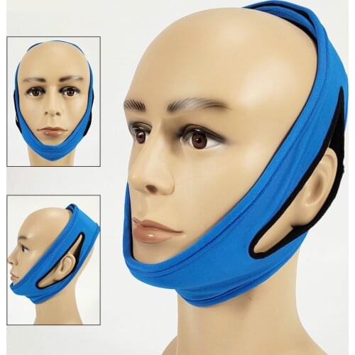 Lightweight Breathable Anti Snore Stop Snoring Chin Strap Belt Jaw Solution Chin Support Aid Slimming Face Chin Strap Adjustable