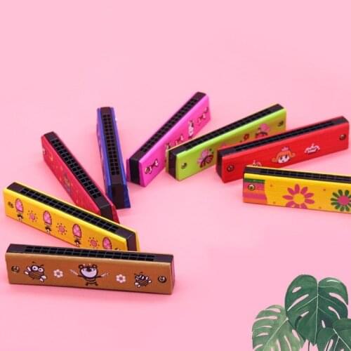 16 Holes Cute Harmonica Musical instrument Montessori Educational Toys Cartoon Pattern Kids Wind Instrument Children Gift Kids
